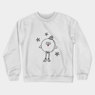 Bird dressed up as bauble Crewneck Sweatshirt